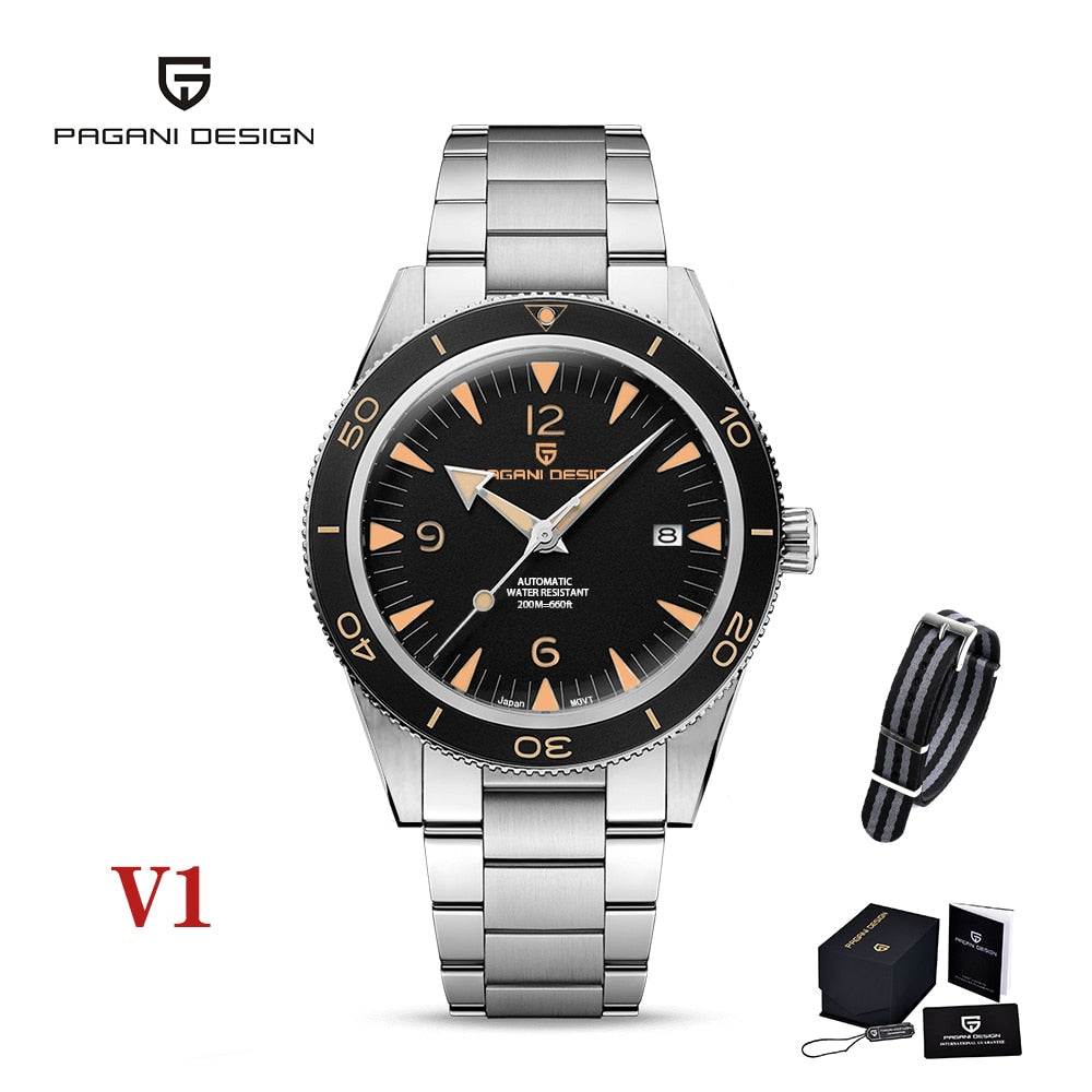 2022 New PAGANI Design 41mm Men Automatic Mechanical Watch Classic 200m Waterproof