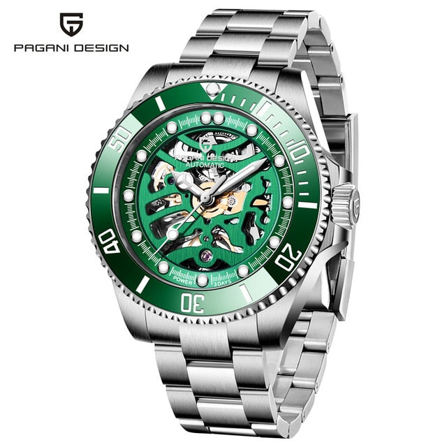 PAGANI DESIGN Stainless Steel Waterproof Mechanical Watch Top Brand Sapphire Glass Automatic Watch Luxury Business Men Watch
