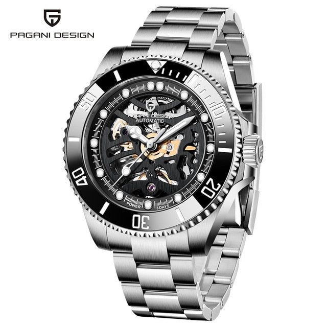 PAGANI DESIGN Stainless Steel Waterproof Mechanical Watch Top Brand Sapphire Glass Automatic Watch Luxury Business Men Watch
