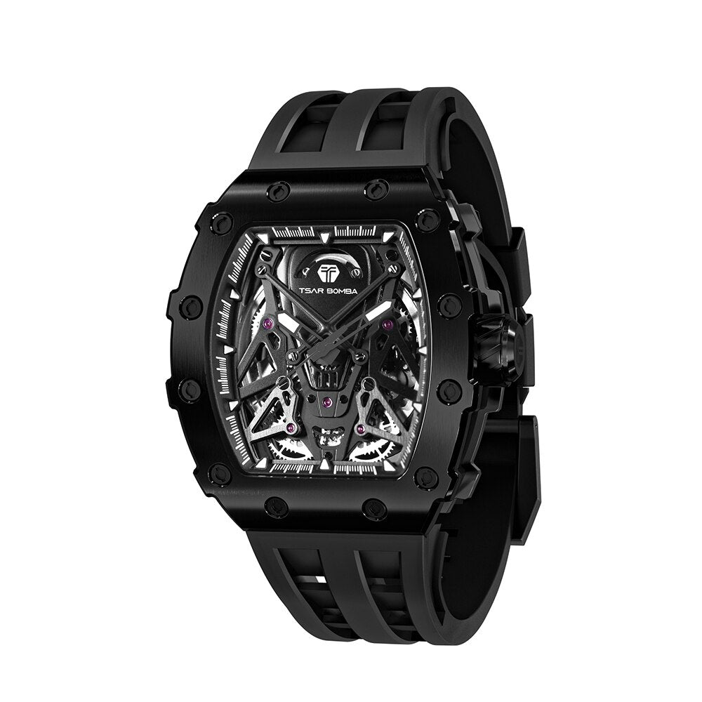 TSAR BOMBA 2022 New Men Automatic Mechanical Watch Tonneau Wristwatch Waterprof  Luxury Fashion Watches for Men